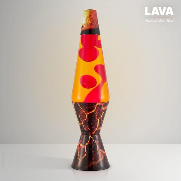 The Original Lava? Lamp - 14.5 Volcanic Crags - Classic Liquid Motion Lamp - Red Wax and Orange Liquid - #2078 (Amazon Exclusive)