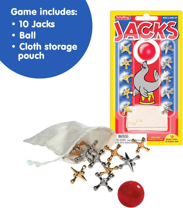 Metal Jacks and Rubber Ball Set
